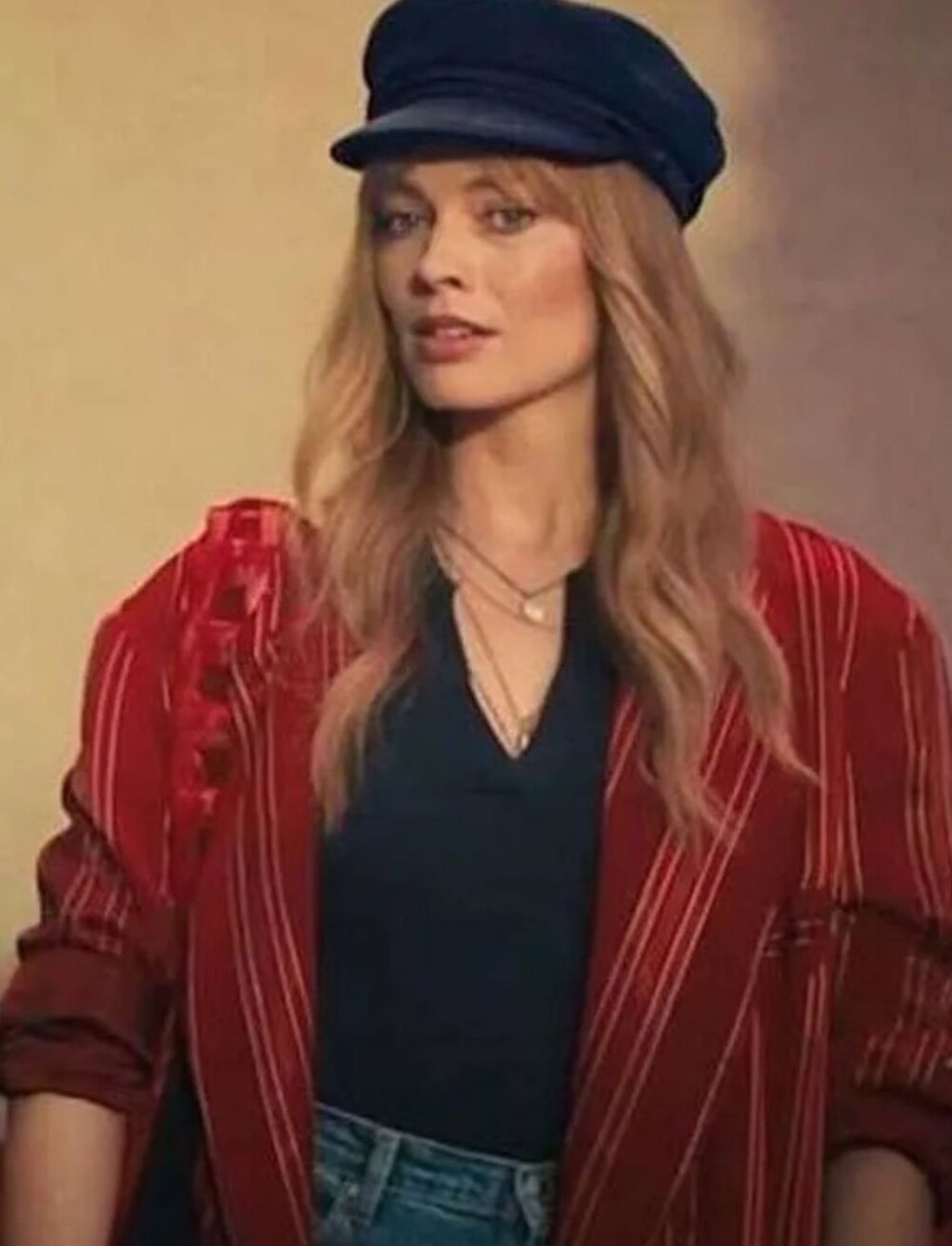 Margot Robbie J4 Red Striped Blazer Size Large (L) - Brand New With Tags!